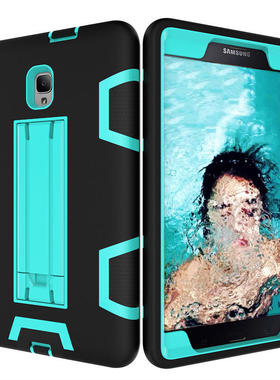 撞色硅胶PC防震防摔适用于三星Tab A 8.0 T385 T380支架平板后壳