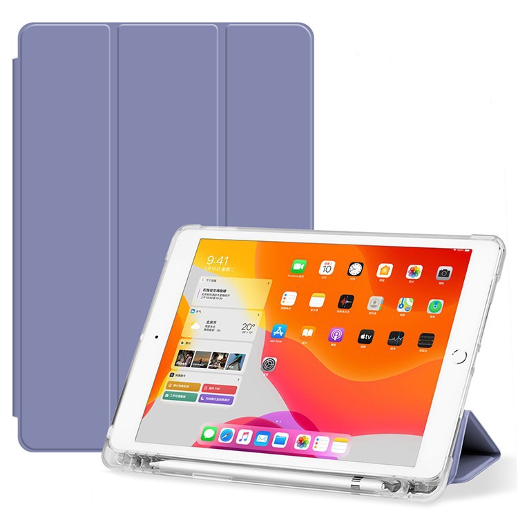 适用华为matepad11透明背壳笔槽三折保护套联想小新pad11皮套