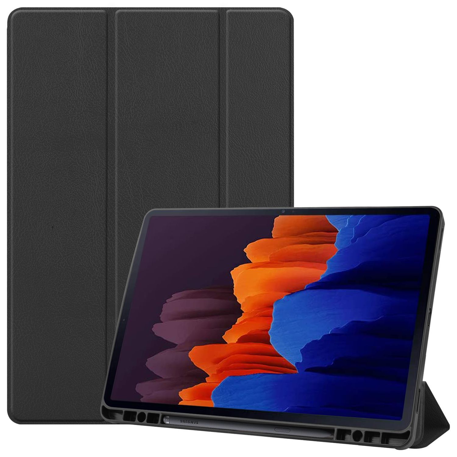 适用三星Tab S7PLUS T970/975平板保护套T976TPU笔槽皮套