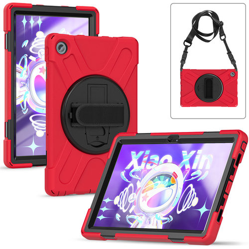 适用联想Tab M10 Plus 3rd海盗王硅胶PC支架后壳手腕带背带保护套
