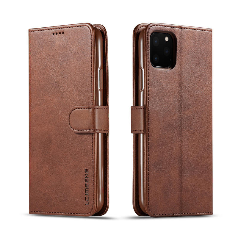 适用iPhone11 5.8复古小牛皮翻盖支架钱包手机套苹果11 6.5保护套