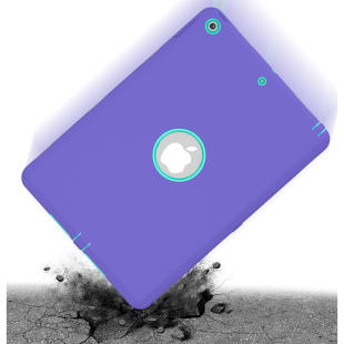 7th 2020纯色硅胶PC三合一防摔平板保护壳iPad 8th后壳 10.2 iPad