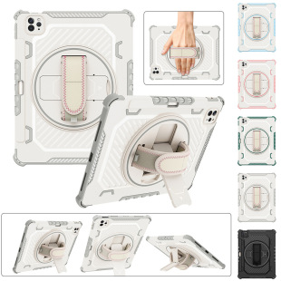 适用苹果12.9iPad10.2儿童防摔Pro11mini7Air6手带支架平板保护壳