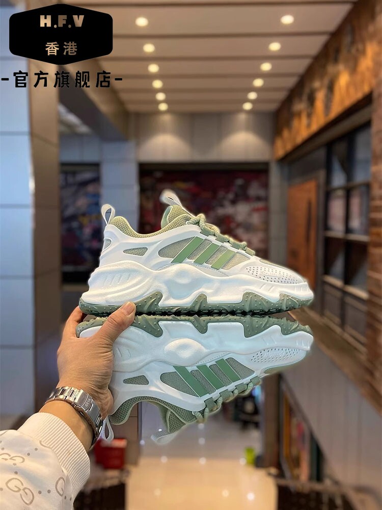 H．F．V男鞋春夏新款时尚网面透气运动休闲鞋男2025增高老爹潮鞋