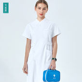 月子中心工作服医护人员夏季 戈美恩防静电护士服女短袖 白大褂长袖