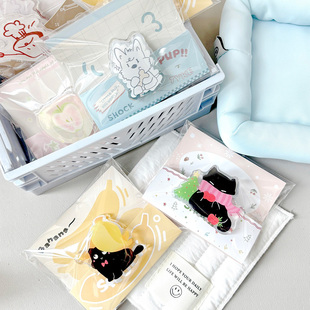 SHOCK手可｜pp夹 透明可爱摆件周边可爱夹子手帐原创设计文具便签