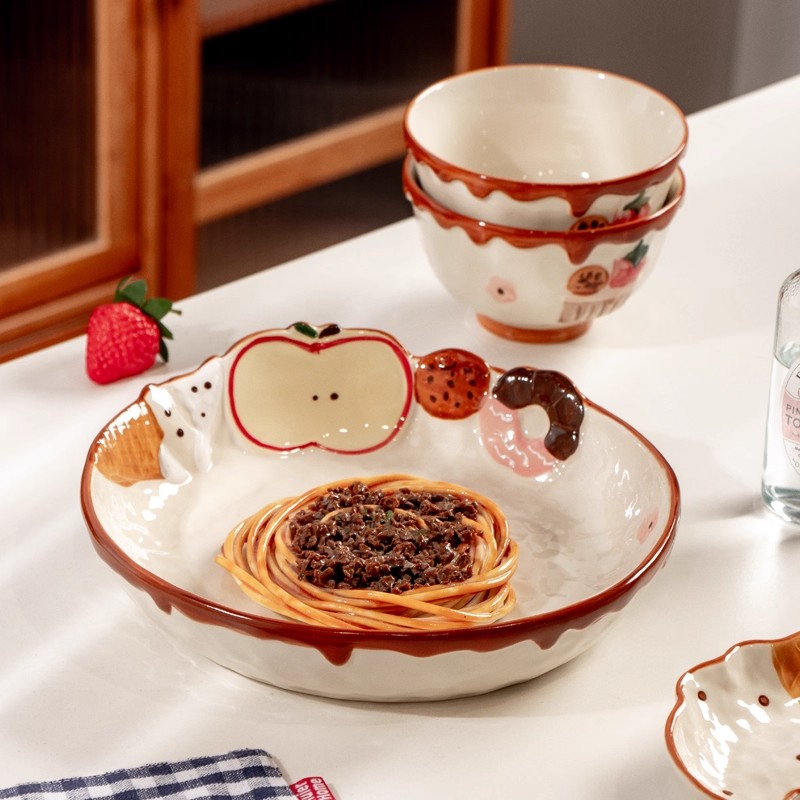 可爱盘子菜盘家用2025新款甜品盘