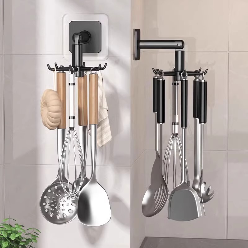 免打孔锅铲汤勺收纳架水槽沥水袋