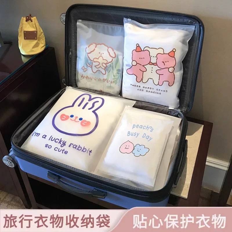旅行便携一次性衣物分装拉链袋图片