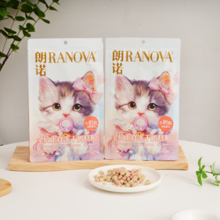 朗诺全价主食冻干奶糕粮90g免疫蛋白幼猫成猫鸡肉味布偶英短奶糕