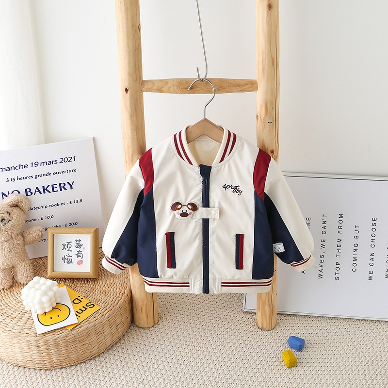 男童外套春秋款2025新款帅气童装春装宝宝夹克婴儿春季儿童棒球服
