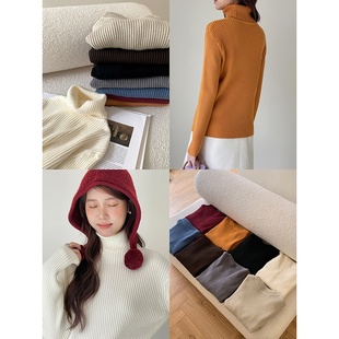 【长期主义9色高领毛衣】坑条毛衣冬季新款内搭毛针织衫n876c