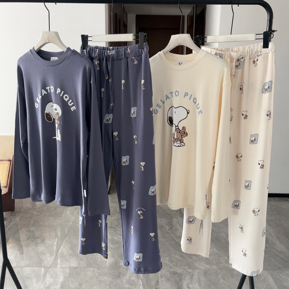 gp25春夏新品史努比联名款女士长袖套装家居服睡衣