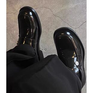 NOLOGO经典黑色德比鞋男款情侣懒人一脚蹬乐福鞋豆豆鞋商务休闲鞋