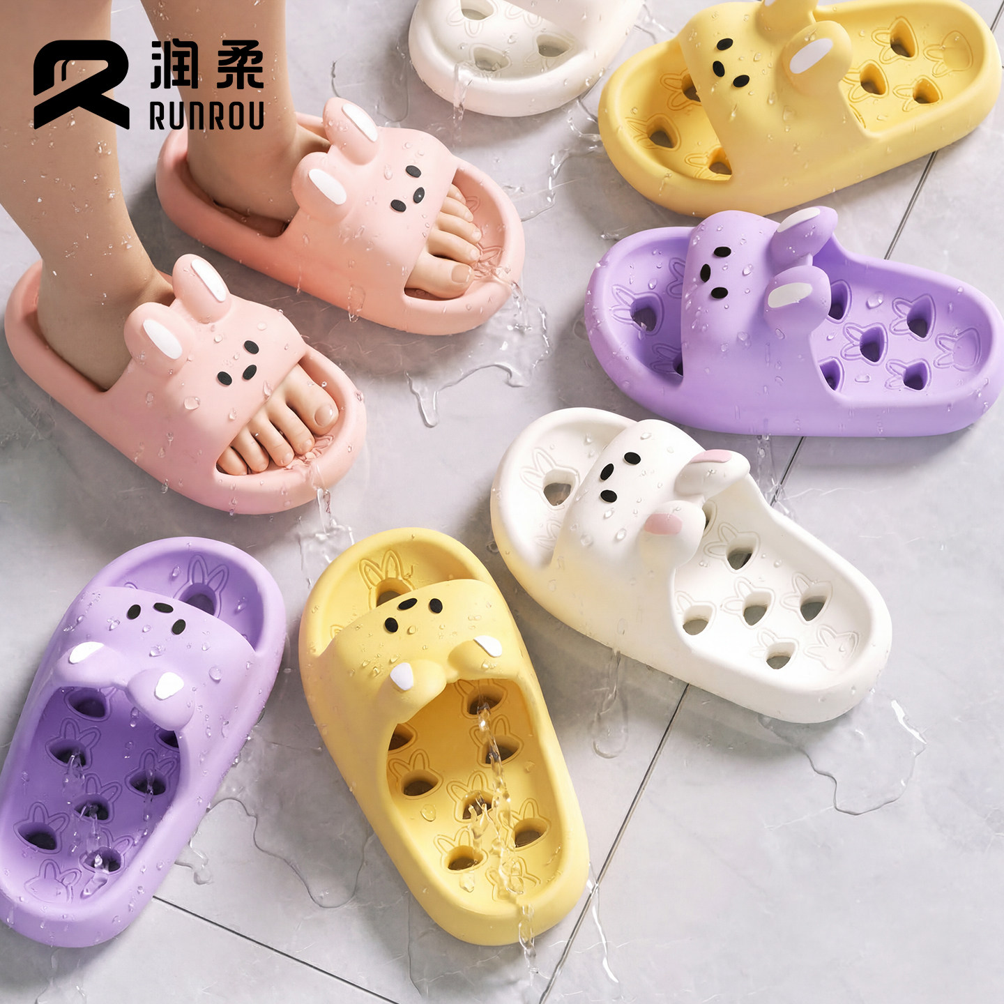 儿童拖鞋女童2026新款亲子室内家居洗澡浴室漏水防滑凉拖鞋女孩夏