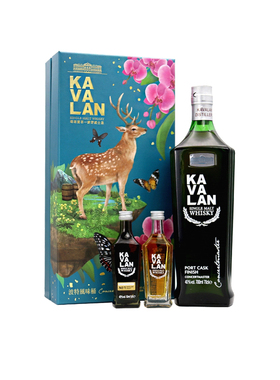 KAVALAN噶玛兰 原生物种梅花鹿新春礼盒波特桶单一麦芽威士忌洋酒