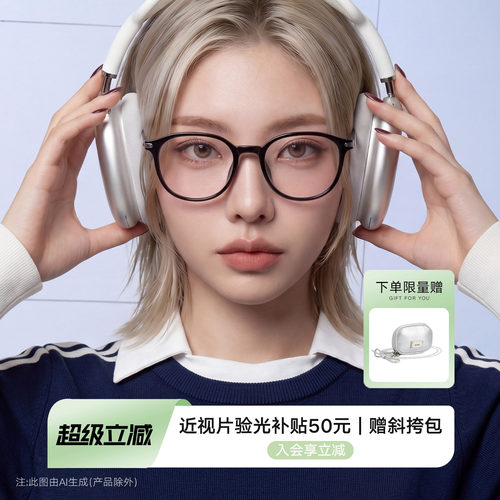 QINA亓那大框眼镜框近视素颜镜