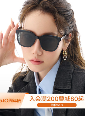 QINA亓那新款明星同款墨镜女款高级ins防晒黑超太阳镜男QN3010