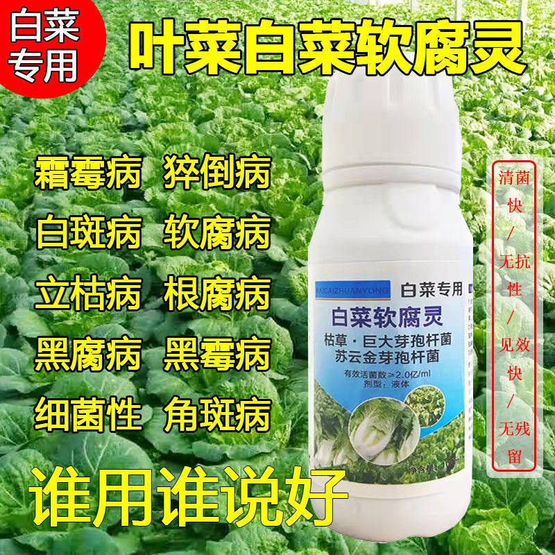 白菜专用药白菜病全治大白菜烂根黄叶腐烂软腐病灰霉病专用杀菌剂