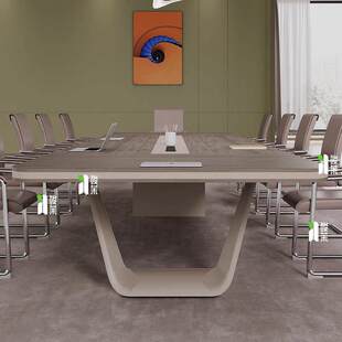 会议桌培训办公家俱长桌长方形桌办公室大型简约现代洽谈桌椅组合