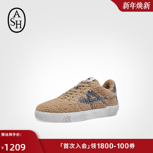 板鞋 ASH女鞋 女平底百搭休闲鞋 FUR加绒德训鞋 2024秋冬MALIBU