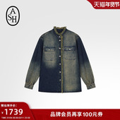 ASH女装 牛仔衬衫 秋冬款 FRIAR复古水洗纯棉立领长袖