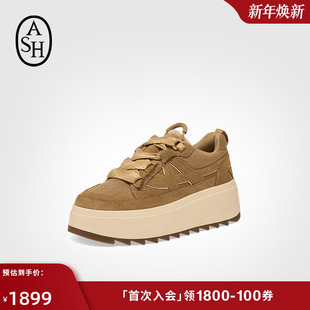 女系带板鞋 ASH女鞋 MOVIE复古增高圆头厚底休闲鞋 新款 2025秋季