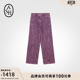 九分阔腿裤 ASH女装 春秋PANTS系列宽松牛仔裤
