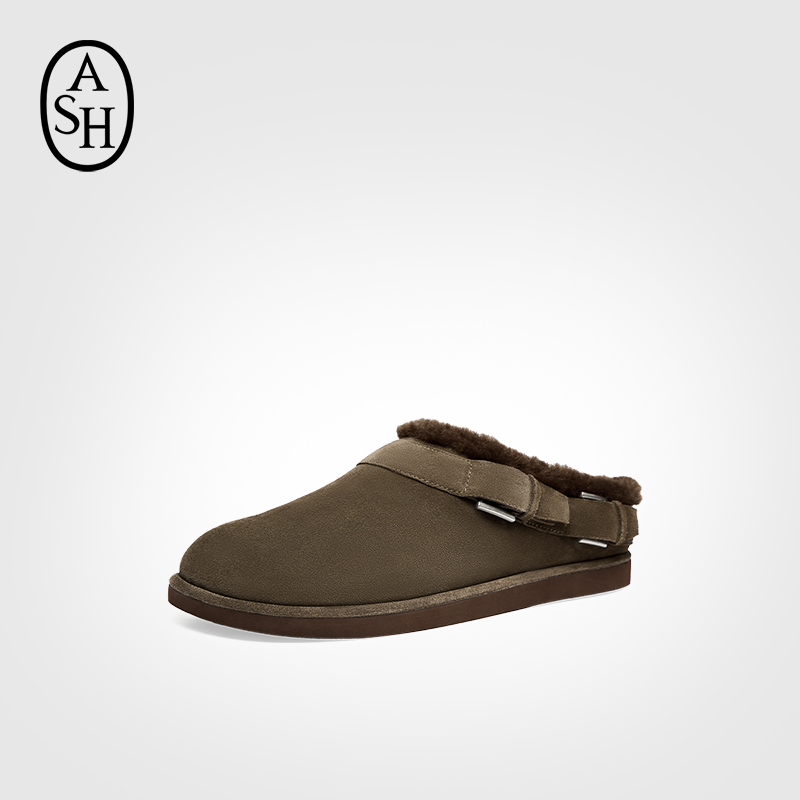 ASH女鞋2025秋季新款ODETTE真皮包头凉拖鞋女平跟休闲勃肯鞋潮