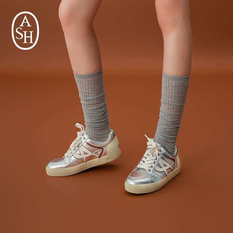 ASH女鞋2025秋季新款NORENE真皮运动休闲鞋舒适百搭平底板鞋