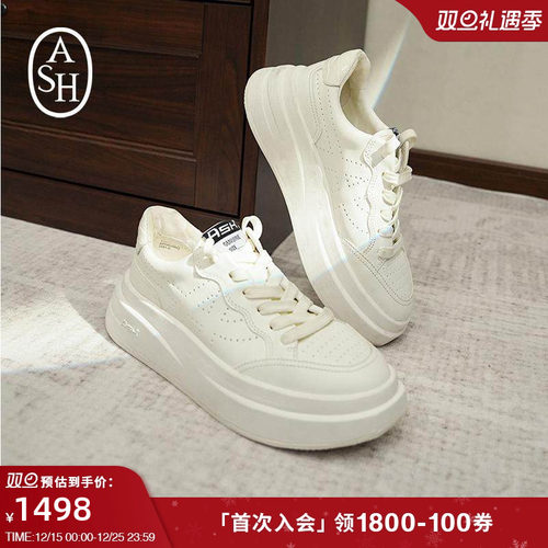 ASH女鞋厚底增高松糕小白鞋