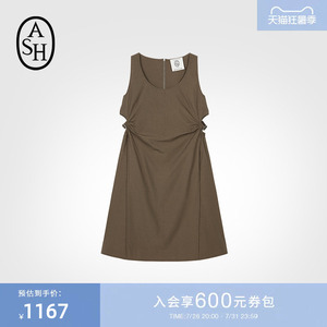 ASH女装春夏DRESS系列无袖连衣裙修身中长款裙子