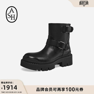 ASH女鞋 秋冬NICE切尔西靴厚底增高户外露营西部靴女短靴