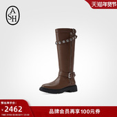 ASH女靴2025秋冬MELVIS厚底高筒靴女粗跟套筒时装 骑士长靴