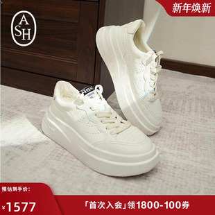 女厚底增高运动松糕休闲板鞋 impuls真皮小白鞋 秋季 ASH女鞋