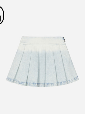 ASH女装2026春夏新款URUS纯棉宽松休闲侧拉链百褶牛仔短裙