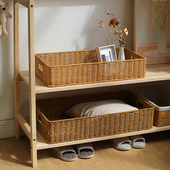 仿藤编收纳筐客厅电视柜茶几抽屉收纳篮浴室柜储物筐衣架子整理篮