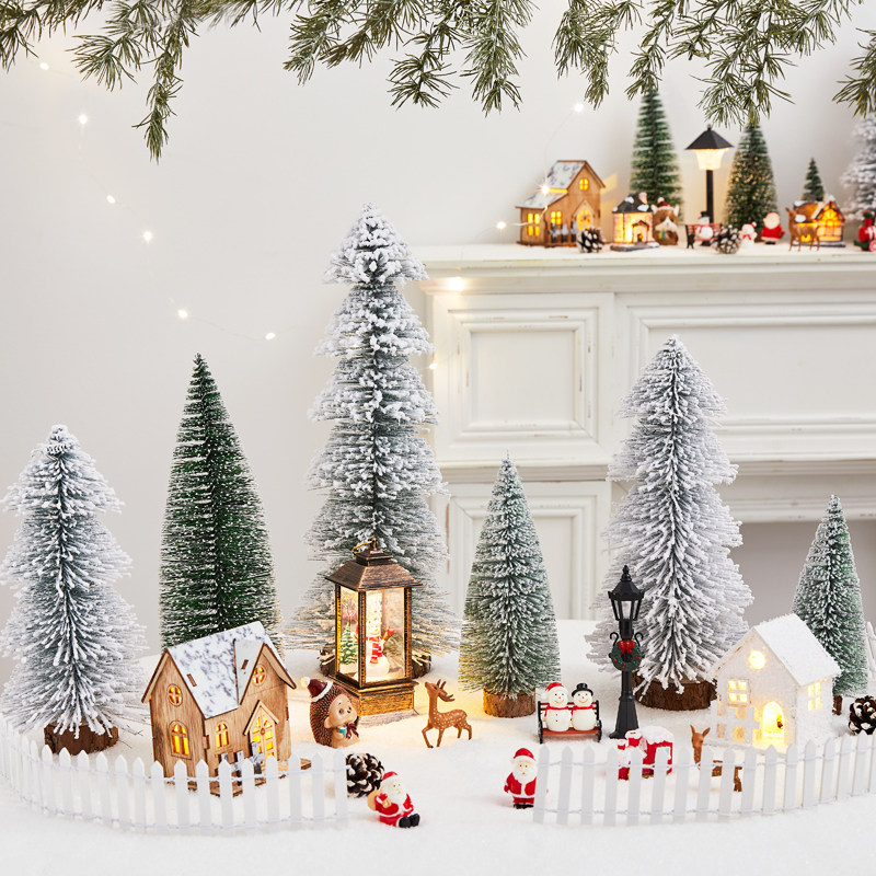 圣诞节发光小木屋桌面摆圣诞树微景观造景迷你氛围装饰品场景布置,节庆用品/礼品,圣诞装饰品,淘宝优惠券,粉丝福利购,淘宝优惠卷
