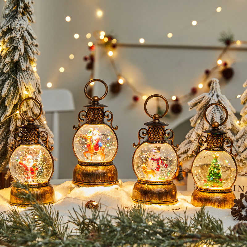 2025年圣诞节LED小油灯节日礼物桌面橱窗场景氛围装扮布置摆件