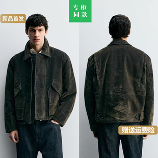 冬季 直筒天鹅绒斜纹夹克加厚外套3833306 新品 修身 529 男装 柜859