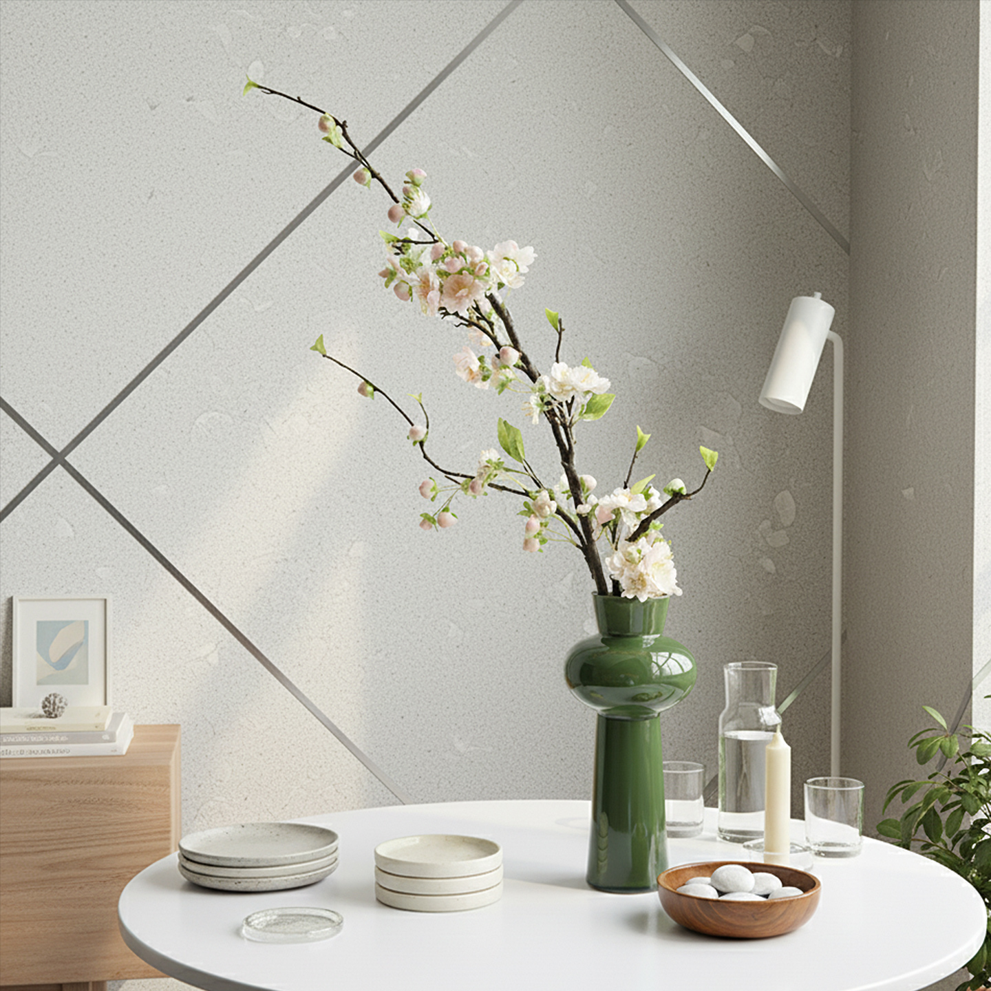 仿真海棠花树枝假花摆设