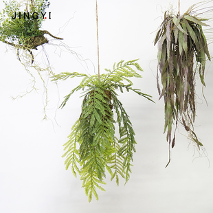 北欧风ins蕨类植物仿真吊球垂吊绿植波士顿蕨鹿角蕨壁挂装 饰摆件
