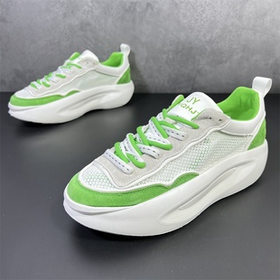 2023新款春夏季百搭潮流男款网面鞋老爹鞋男厚底透气潮牌鞋子男