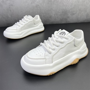 2023夏季男款潮鞋透气厚底增高老爹鞋新款男小白鞋潮流百搭鞋子男