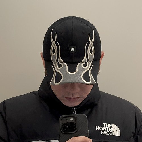高版本YEEZY联名火焰CAP棒球帽YZY美式潮牌鸭舌帽高街Kanye同款帽