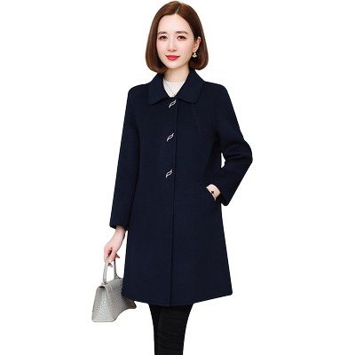 卡若维娅双面羊毛呢子大衣女外套