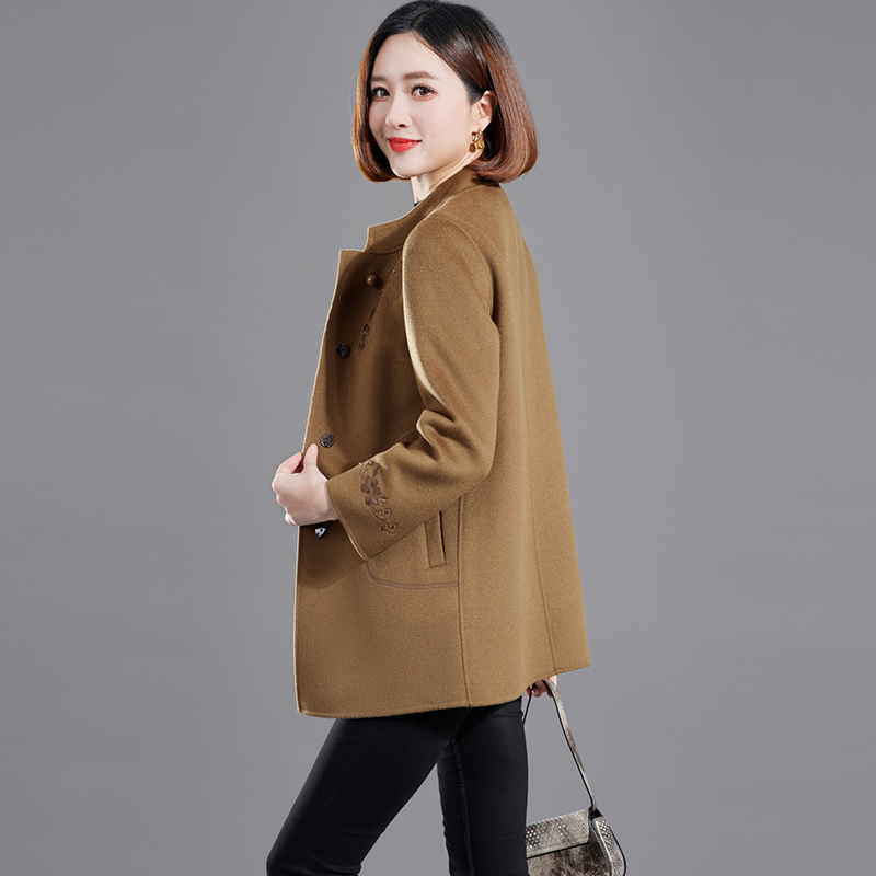 卡若维娅双面羊毛大衣毛呢外套女