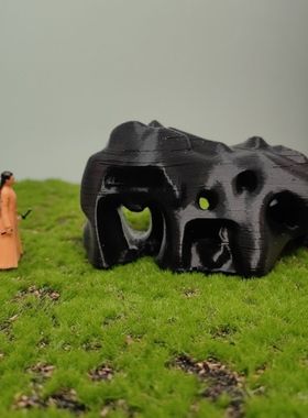 紫霞仙子至尊宝鱼缸造景躲避洞慈鲷产卵虾窝躲避屋繁殖沉底盘丝洞