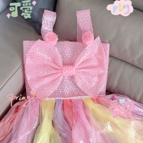 女童幼儿园亲子走秀环保衣服