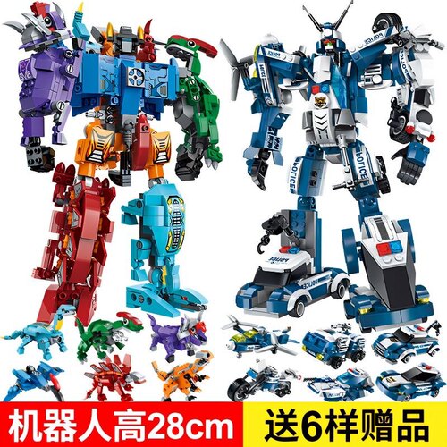 2025新款拼图男孩积木机器人